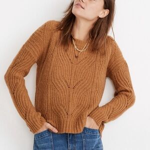 Madewell Charley Alpaca-Blend Pullover Sweater in Honeysuckle, M